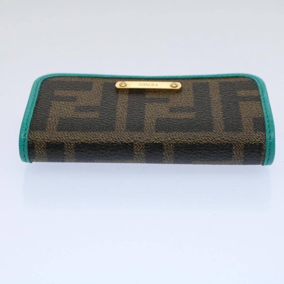 FENDI Zucca Canvas Key Case Black Brown Auth - Picture 2 of 7